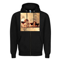 Black angels gift raphael cupid cherubs art valentine angel Zipper Hoodie - longCreatives