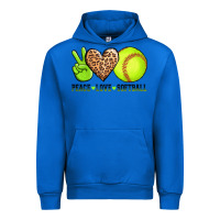 Cobalt peace love softball Urban Hoodie - AdoDesignShop