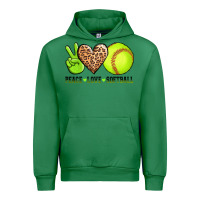 Emerald peace love softball Urban Hoodie - AdoDesignShop