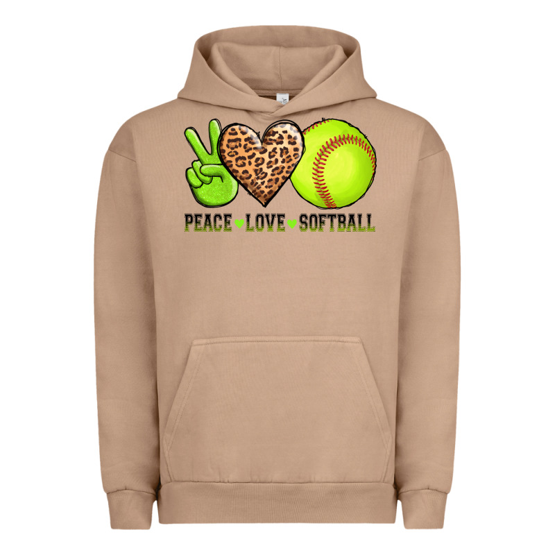 Peace Love Softball Urban Hoodie by AdoDesignShop | Teevron