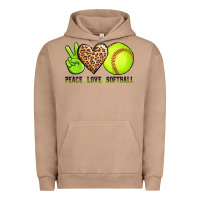 Pigment Burro peace love softball Urban Hoodie - AdoDesignShop