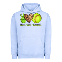 Pigment Grape Ice peace love softball Urban Hoodie - AdoDesignShop