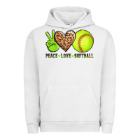 Pigment Lunar Rock peace love softball Urban Hoodie - AdoDesignShop
