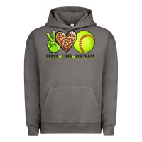 Pigment Tornado peace love softball Urban Hoodie - AdoDesignShop