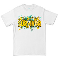 White I am a survivor yellow ribbon Premium Tee - NancyCooperArtShop