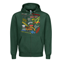 Sports Green Just A Little Funk Zipper Hoodie - longCreatives