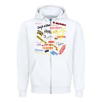White Just A Little Funk Zipper Hoodie - longCreatives