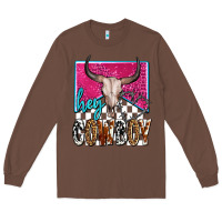 Chestnut western hey cowboy Long Sleeve Tee - OliviaCreatesArt