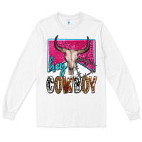 White western hey cowboy Long Sleeve Tee - OliviaCreatesArt