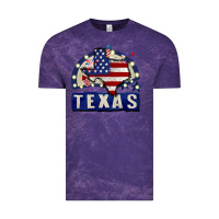 Cloud Purple texas 4th of july Vintage Tee - CowGirlArtShop