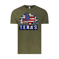 Vintage Olive texas 4th of july Vintage Tee - CowGirlArtShop