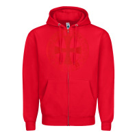 Red Mens Crusader Knight  Knights Templar Cross T  Badge Zipper Hoodie - longCreatives
