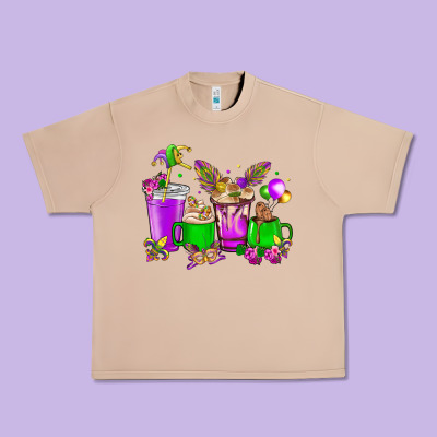 Mardi Gras Coffee Cups Urban Heavy Tee Designed By Howdyjamesfarm