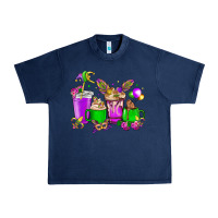 Navy Mardi Gras coffee cups Urban Heavy Tee - HowdyJamesFarm