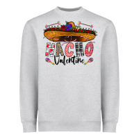 Heather Grey festive sombrero and nacho art Heavyweight Sweatshirt - CowhideDigitalArt