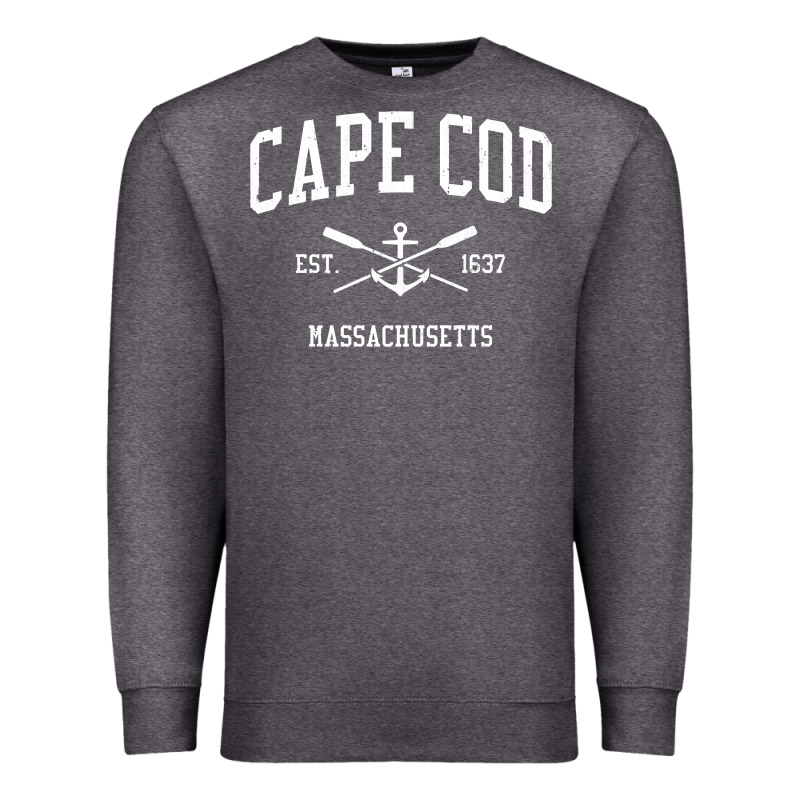 Cape Cod Ma Vintage Crossed Oars & Boat Anchor Sports Sweat Premium Sweatshirt by longCreatives | Teevron