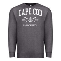 Charcoal Heather Cape Cod MA Vintage Crossed Oars & Boat Anchor Sports Sweat Premium Sweatshirt - longCreatives