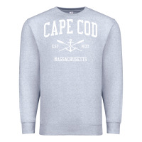 Heather Grey Cape Cod MA Vintage Crossed Oars & Boat Anchor Sports Sweat Premium Sweatshirt - longCreatives