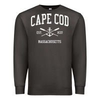 Smoke Cape Cod MA Vintage Crossed Oars & Boat Anchor Sports Sweat Premium Sweatshirt - longCreatives