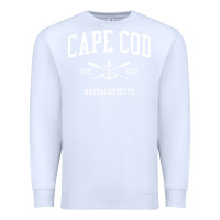 White Cape Cod MA Vintage Crossed Oars & Boat Anchor Sports Sweat Premium Sweatshirt - longCreatives