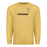 Antique Gold That's What I Do I Smoke Cigars And I Know Things Premium Sweatshirt - longCreatives