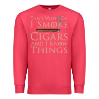 Cardinal That's What I Do I Smoke Cigars And I Know Things Premium Sweatshirt - longCreatives