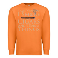 Carrot That's What I Do I Smoke Cigars And I Know Things Premium Sweatshirt - longCreatives