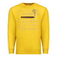 Lemon That's What I Do I Smoke Cigars And I Know Things Premium Sweatshirt - longCreatives