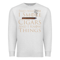 Oatmeal Heather That's What I Do I Smoke Cigars And I Know Things Premium Sweatshirt - longCreatives