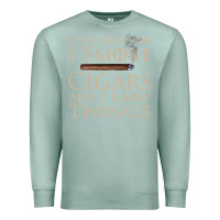 Seafoam That's What I Do I Smoke Cigars And I Know Things Premium Sweatshirt - longCreatives