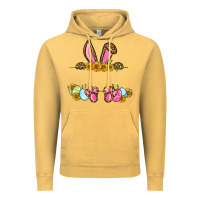 Vintage Mustard Western Easter bunny name frame Vintage Hoodie - OliviaCreatesArt