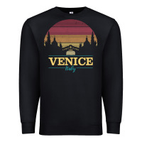 Black venice italy   vintage retro italian travel souvenir gift pullover hoo Premium Sweatshirt - longCreatives