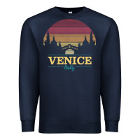 Navy venice italy   vintage retro italian travel souvenir gift pullover hoo Premium Sweatshirt - longCreatives