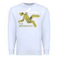 White The Backrooms graphic Premium Sweatshirt - longCreatives