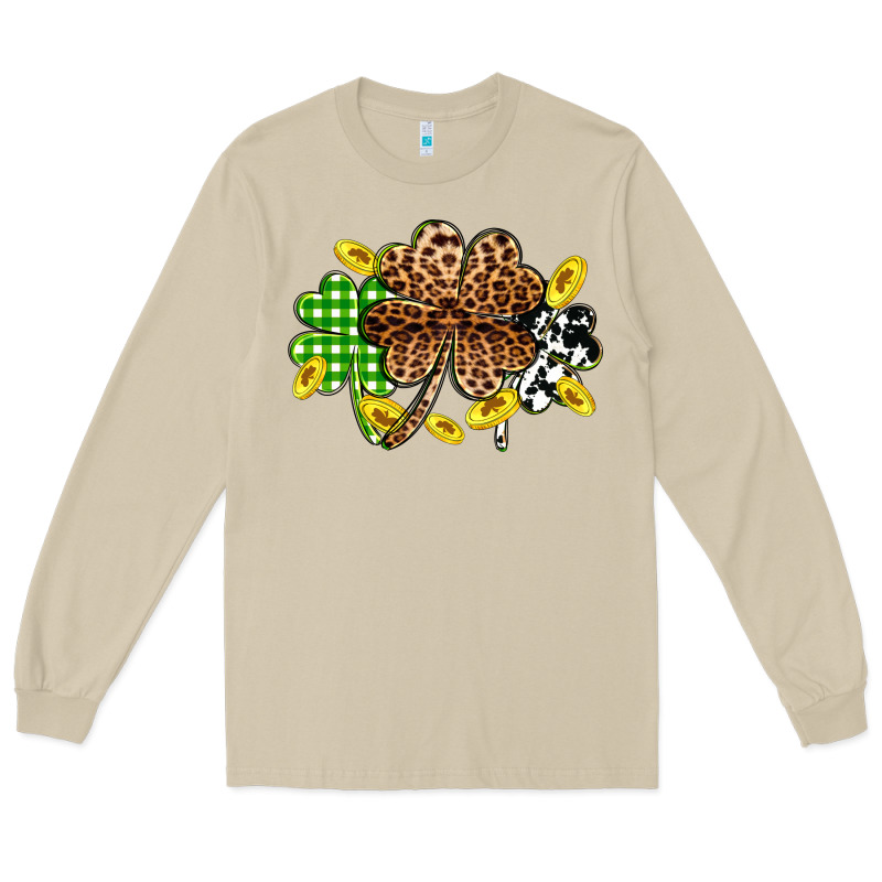 St. Patrick's Day Shamrocks Long Sleeve Tee by OliviaCreatesArt | Teevron