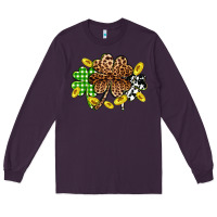 Plum St. Patrick's Day shamrocks Long Sleeve Tee - OliviaCreatesArt