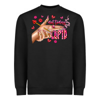 Black Not Today Cupid Heavyweight Sweatshirt - CowhideDigitalArt