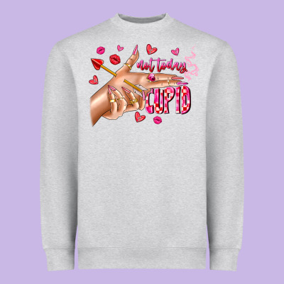 Not Today Cupid Heavyweight Sweatshirt Designed By Cowhidedigitalart