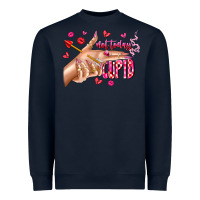 Navy Not Today Cupid Heavyweight Sweatshirt - CowhideDigitalArt