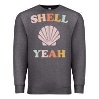 Charcoal Heather vintage retro shell yeah beach tropical vacation gifts t shirt Premium Sweatshirt - longCreatives