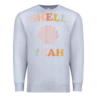 Heather Grey vintage retro shell yeah beach tropical vacation gifts t shirt Premium Sweatshirt - longCreatives