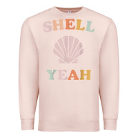 Pale Pink vintage retro shell yeah beach tropical vacation gifts t shirt Premium Sweatshirt - longCreatives
