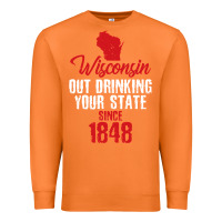 Carrot Wisconsin Out Drinking Your State Since 1848 Premium Sweatshirt - longCreatives