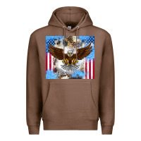 Chestnut America Eagle Premium Hoodie - CowhideDigitalArt
