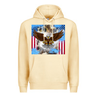 Pina Colada America Eagle Premium Hoodie - CowhideDigitalArt