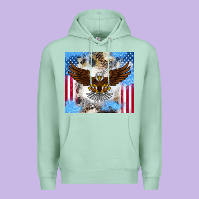 America Eagle Premium Hoodie Designed By Cowhidedigitalart