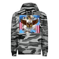 Slate Camo America Eagle Premium Hoodie - CowhideDigitalArt