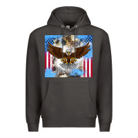 Smoke America Eagle Premium Hoodie - CowhideDigitalArt