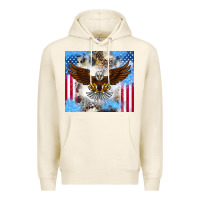 Tofu America Eagle Premium Hoodie - CowhideDigitalArt