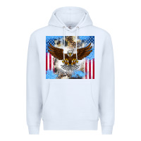 White America Eagle Premium Hoodie - CowhideDigitalArt